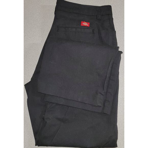 Dickies Black Curvy Crafted For Women Pants 12R Flat Front New Without Tags - Picture 7 of 7